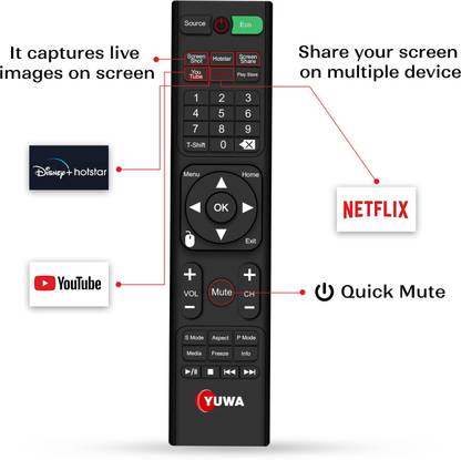 Yuwa LED Smart Series Y-SM Yuwa TV Remote Controller