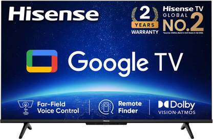 [For Flipkart Axis Bank Card] Hisense A6H 108 cm (43 inch) Ultra HD (4K) LED Smart Google TV 2022 Edition with Hands Free Voice Control, Dolby Vision and Atmos  (43A6H)