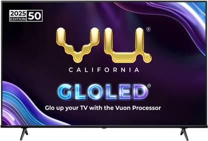 Vu 126 cm (50 inch) Ultra HD (4K) LED Smart Google TV with VuOn 1.5 Processor I Perfect Phone Partner I 2-Way Bluetooth I Camera Support for Video Conferencing I Cricket Mode & Cinema Mode I WiFi Remote Control I Dolby Vision I 24W DTS Virtual X Sound I Game Dashboard I Blue Light Protection (2024 edition)