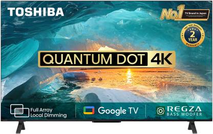 TOSHIBA M550MP 139 cm (55 inch) QLED Ultra HD (4K) Smart Google TV With Full Array Local Dimming, Power Bass woofer, and HSR 120 Mode  (55M550MP)