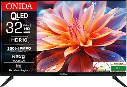 ONIDA 80 cm (32 inch) QLED HD Ready Smart Google TV 2024 Edition with Dolby Digital & HDR 10 (QZ32HI)
