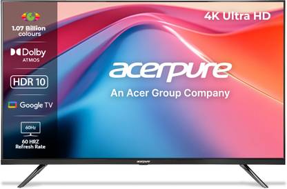 acerpure TV by Acer (2024 Series) 108 cm (43 inch) Ultra HD (4K) LED Smart Google TV with Bezel-Less | Google OS | VRR | ALLM | Dolby ATMOS