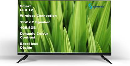 Samtonic 80 cm (32 inch) HD Ready LED Smart Android TV with Voice Remote (Black)