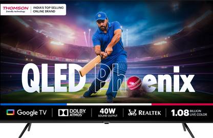 Thomson Phoenix 108 cm (43 inch) QLED Ultra HD (4K) Smart Google TV with HDR 10 | Dolby Atmos | 40W Sound