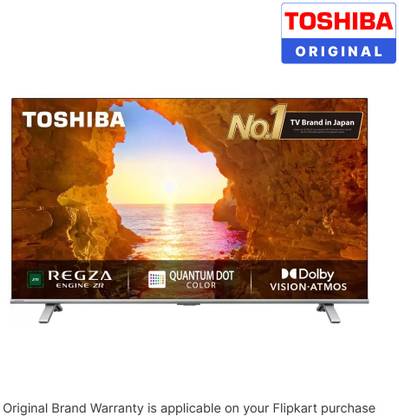 TOSHIBA 139 cm (55 inch) QLED Ultra HD (4K) Smart VIDAA TV with Dolby Vision Atmos and REGZA Engine ZR( 2024 Edition)