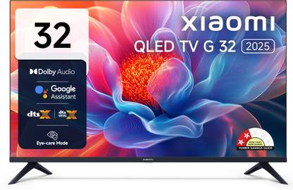 XIAOMI G Series 80 cm (32 inch) QLED HD Ready Smart Google TV 2025 Edition with Dolby Audio| Wide Colour Gamut |Bezel-less Design | Google Assistant