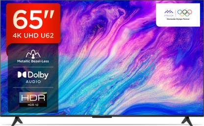 iFFALCON by TCL U62 164 cm (65 inch) Ultra HD (4K) LED Smart Google TV with 24W Dolby Audio, HDR10 and Bezel-Less Design