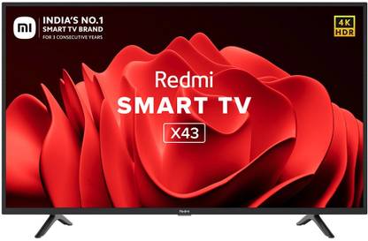 REDMI MI 108 cm (43 inch) Ultra HD (4K) LED Smart Android TV with Dolby Atmos & Dolby vision