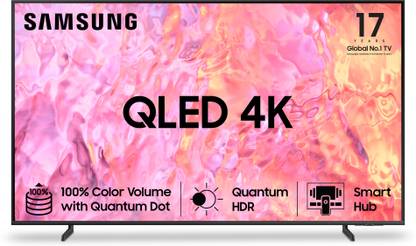 SAMSUNG 138 cm (55 inch) QLED Ultra HD (4K) Smart Tizen TV  (QA55QE1CAKLXL) at Rs. 57990