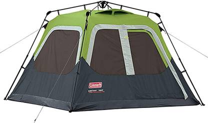 COLEMAN 8 Person Fastpitch Instant Cabin Pre-attached Poles Tent - For 60-Second Fastpitch Setup, Outdoor, Travel, Camping, Trekking