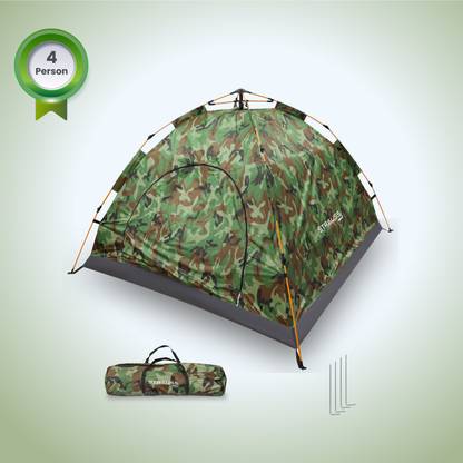 Strauss 4 Person Automatic Camping Tent |Waterproof & Portable | Ideal for Picnic,Hiking Tent - For All Age Group