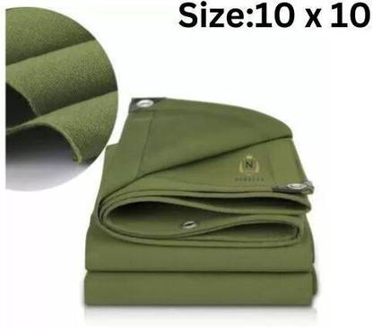 Nawbeda 10X10 FT Heavy Canvas Water Repellent And Antiyungal Which is 450 GSM In 12 oz Tent - For UV Resistant, Rustproof Grommets, Reinforced Edges & Multiporpuse Use