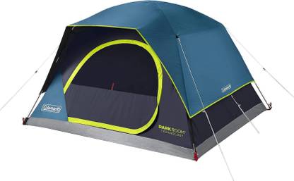 COLEMAN 4-Person Dark Room Skydome Camping Tent - For Fixed Pre-Attached Poles, Outdoor, Travel, Camping, Trekking