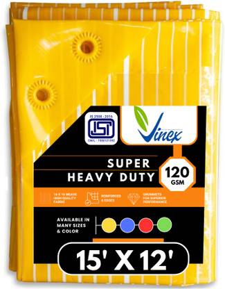 Vinex 15ft X 12ft, 120 GSM | Multilayer Water Proof Tarpaulin Sheet | Tadpatri Tent - For Transportation Covers