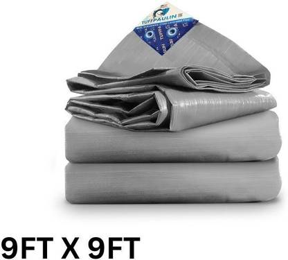 WAKTORO 9FT X 9FT 125 GSM Tarpaulin Tent - For Truck body, Car, Bike, Grain Covers, Pond Liners