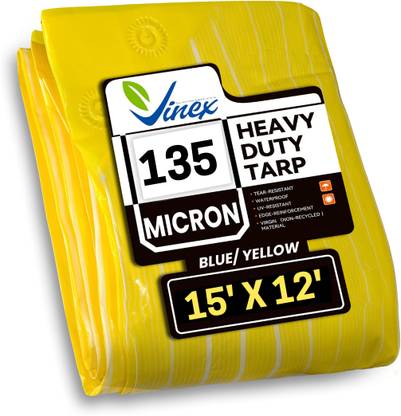 Vinex 15ft X 12ft, 135 Microns | Water Proof Tarpaulin Sheet | Reliable Tent - For Camping