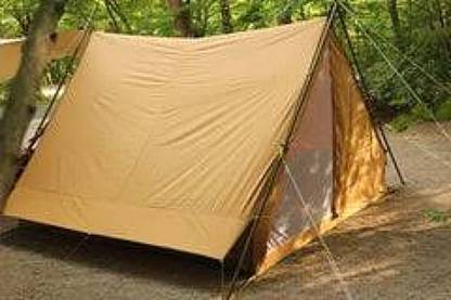 VG TARP Cotton Canvas Tarpaulin Golden colour 12feet widthx15 feet Long Tent - For 8