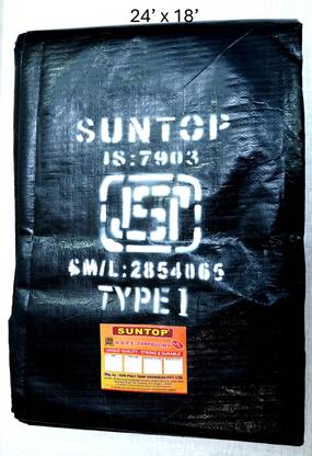 Suntop 200 GSM ISI Tarpaulins - High Strength - 30' x 24' - 3 Layers - UV Protected Tent - For Protection from rain, sun, and inclement weather conditions. Size: Large
