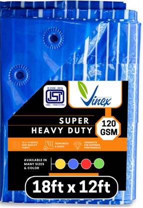 Vinex 18ft X 12ft, 120 GSM | Multilayer Water Proof Tarpaulin Sheet | Edges Tent - For Transportation Covers
