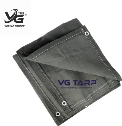 VG TARP Dark Green Color Cotton Canvas Tarpaulin 9 feet width x 9 feet Tent - For 6
