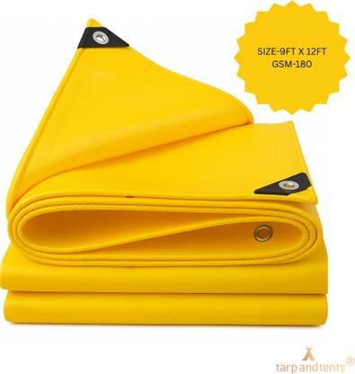 Tarp and Tents Heavy Duty HDPE Tarpaulin 9x12 ft|180 GSM | UV Stabilized, Waterproof Sheet Tent - For 6