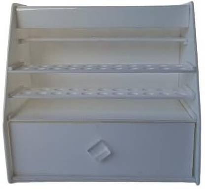 wkm Micropipette Stand for 6 Pipettes with Drawer - Polypropylene Test Tube Rack