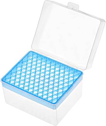 Apex Labs Pipette Tips Box, for 1ml Pipettor Tips (Clear, Light Blue, 0.32-Inch Hole Dia) Polypropylene Test Tube Rack