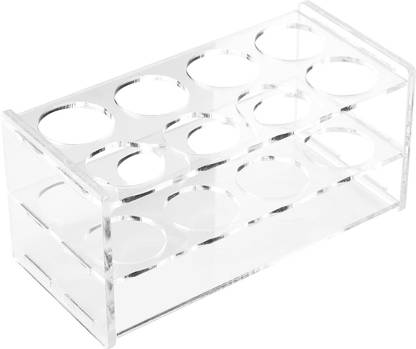 Parikshit Sublimation Acrylic Transparent Test Tube Tray Rack Holder for Lab Home Storage 8 Holes Plastic Test Tube Rack