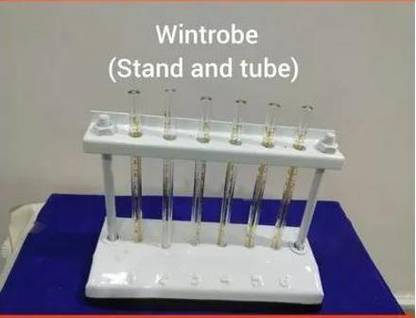 Apex Labs ESR Stand 6 Tube Push Type, with 6 Wintrobe Tubes for Pathology Laboratory Iron Test Tube Rack