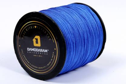 DAMODARAM 2mm Nylon Macrame Thread Cord For Art Craft & DIY Projects (Royal Blue) Thread