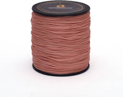 DAMODARAM 1mm Nylon Macrame Cord Dori For Art Craft & DIY Projects (Peach) Thread