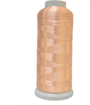 EmbroideryMaterial.com Flat Untwisted Art Silk Thread for Japanese Style Cross-Stitch Hand Embroidery-1 Roll/2000Meter (2187 Yards)Color Rose Gold Thread