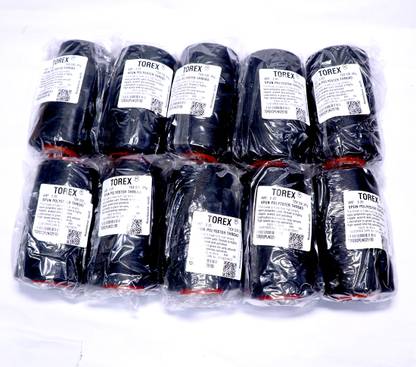 TOREX 3 Ply Spool Jeans Thread for Sewing Machine BLACK Thread