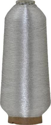 Hunny - Bunch Indian Dull Silver Color Jari Kasab for Embroidery(Shade No. -R- 106){8000 MTR} Thread