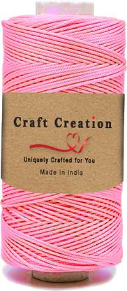 क्राफ्ट क्रिएशन गुलाबी थ्रेड