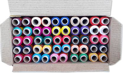 Pritam Multicolour Polyester Threads in a Box for Tailoring & Stitching Sewing Kit