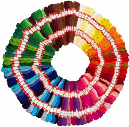 KHUSHA CREATIONS Multicolor Cotton Embroidery Threads For Hand & Machine embroidery Thread