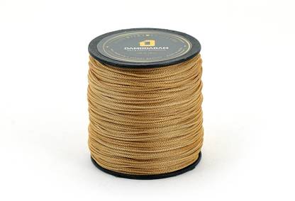 DAMODARAM 1mm Nylon Macrame Thread Cord For Art Craft & DIY Projects (100 MTR Beige Chiku) Thread