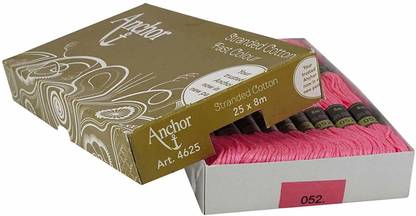 ANCHOR Cotton Skeins - Embroidery Threads Cross Stitch/Longstitch (00052) - 10 nosx 8m Thread