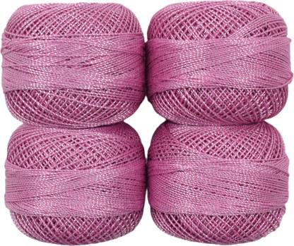 Hunny - Bunch Metallic Crochet Mercerised Cotton Shining Thread/Yarn Ball (Shade : 1201) Thread