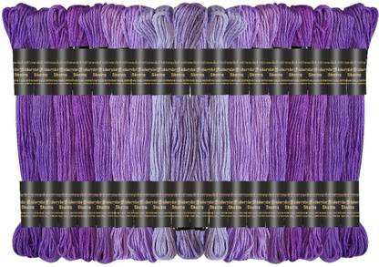 ANWALA MARKA Embroidery Skeins, Purple Family Shade, 6 Strand Thread
