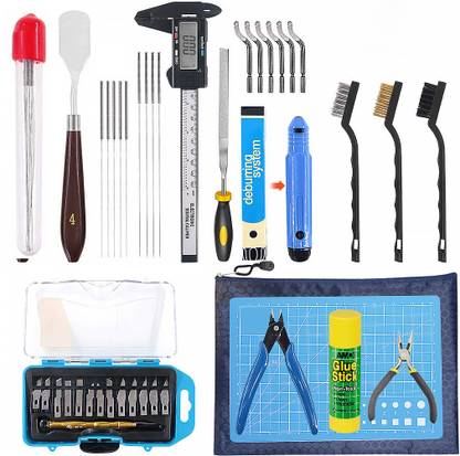 Serplex 42 Piece 3D Printer Cleaning Tool Assembly Accessory 3D Printing Accessory Kit Nozzle Cleaning Kit