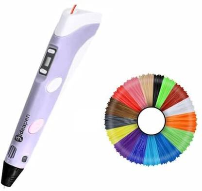 3IdeaTechnology 3 idea 3D Pen Purple + Multicolor PLA Filament Set of 16 Each Filament 5 Meters 3D Printer Pen