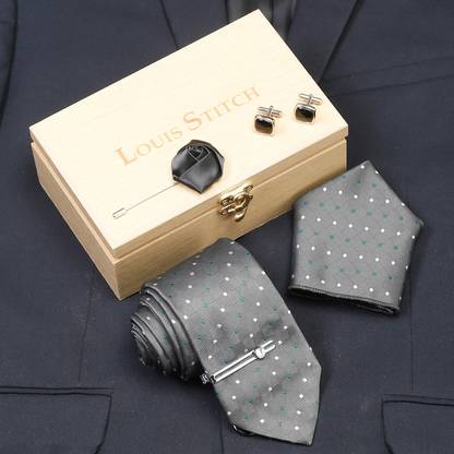 LOUIS STITCH Silk Tie & Cufflink
