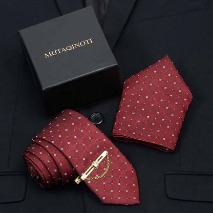 MUTAQINOTI Silk Tie Pin Set