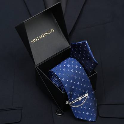 MUTAQINOTI Silk Tie Pin Set