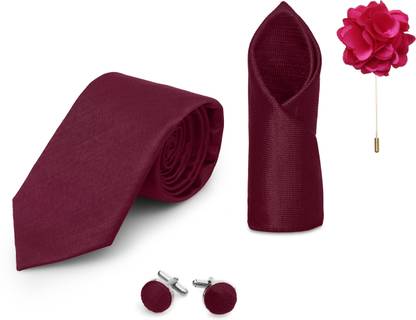 Voxon Solid, Self Design, Woven, Embellished Tie