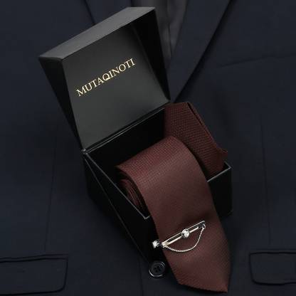 MUTAQINOTI Silk Tie Pin Set