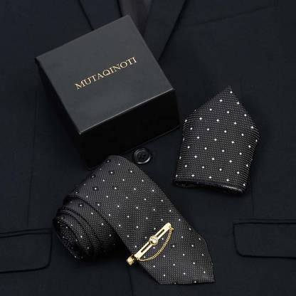 MUTAQINOTI Silk Tie Pin Set