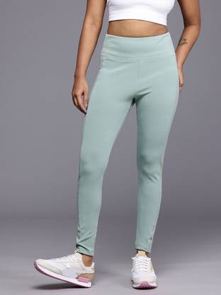 HRX by Hrithik Roshan Solid Women Green Tights